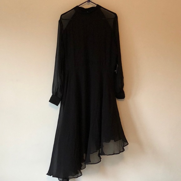 Simply Vera Vera Wang Dresses & Skirts - Simply Vera Mock Neck Asymmetrical Hem Dress